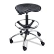 Safco Sit-Star Black Drafting Chair with Chrome Base