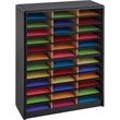 Safco Value Sorter 36 Compartment Metal Flat Files Organizer in Black  