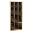 Safco Value Sorter 72 Compartment Metal Flat Files Organizer in Medium Oak 