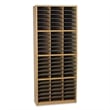 Safco Value Sorter 72 Compartment Metal Flat Files Organizer in Medium Oak 