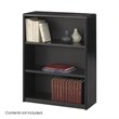Safco ValueMate 3 Shelf Economy Steel Bookcase in Black
