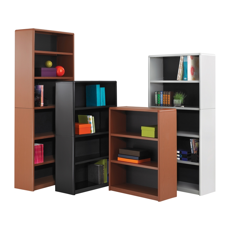 Safco Value Mate 5-Shelf Economy Metal Bookcase in Black