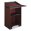 Safco Mahogany Executive Mobile Lectern Podium