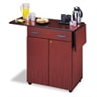 Safco Hospitality Service Cart in Mahogany