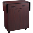 Safco Hospitality Service Cart in Mahogany