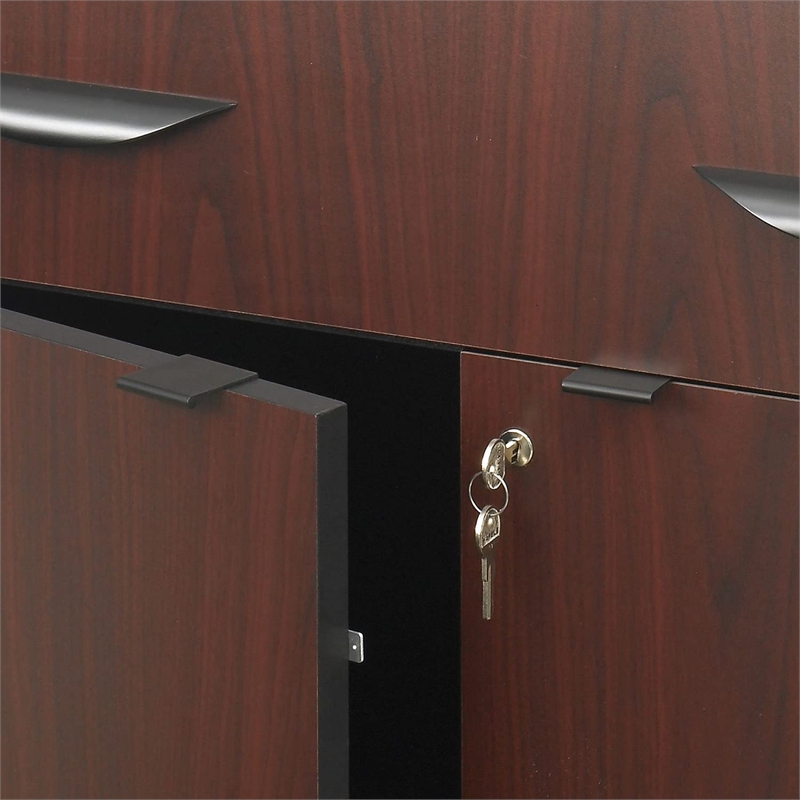 Safco Hospitality Service Cart in Mahogany