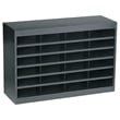 Safco E-Z Stor Black Mail Organizer -  24 Letter Size Compartments