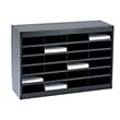 Safco E-Z Stor Black Mail Organizer -  24 Letter Size Compartments