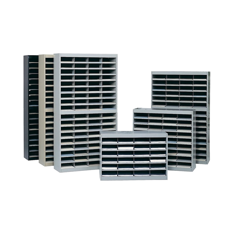Safco E-Z Stor Grey Mail Organizer -  24 Letter Size Compartments