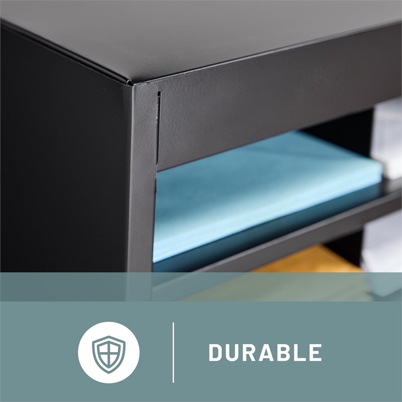 Safco E-Z Stor Black Mail Organizer -  36 Letter Size Compartments