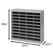 Safco E-Z Stor Grey Mail Organizer -  36 Letter Size Compartments