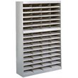 Safco E-Z Stor Grey Mail Organizer -  60 Letter Size Compartments