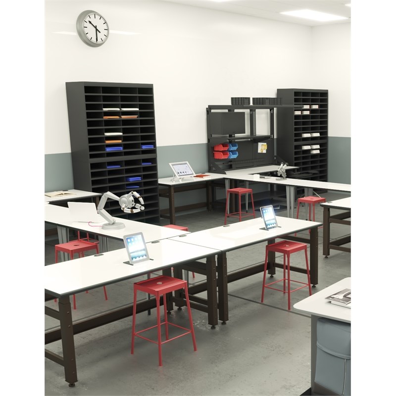 Safco E-Z Stor Black Mail Organizer -  72 Letter Size Compartments