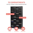 Safco E-Z Stor Black Mail Organizer -  72 Letter Size Compartments