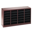 Safco E-Z Stor Mahogany Wood Mail Organizer -  24 Compartments