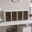 Safco Grey 24 Compartment Wood Adjustable File Organizer