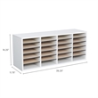 Safco Grey 24 Compartment Wood Adjustable File Organizer