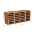 Safco Medium Oak 24 Compartment Wood Adjustable File Organizer