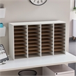 Safco Grey 36 Compartment Wood Adjustable File Organizer