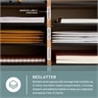 Safco Medium Oak Wood Adjustable 32 Compartment File Organizer with Drawer