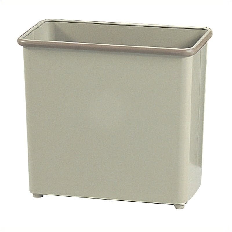 Safco Sand Rectangular Wastebasket 27.5 Quart (Set of 3)   9616SA