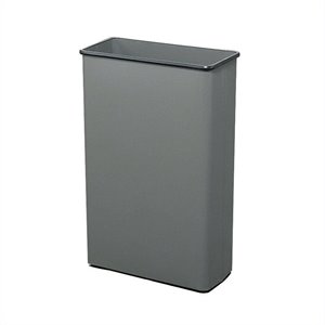safco charcoal rectangular wastebasket -  88 quart (set of 3)
