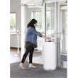 Safco Modern Metal Open Top Dome Receptacle in White Powder Coat