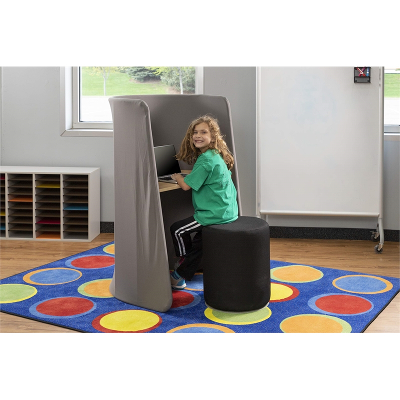 Safco Roam Modern Engineered Wood Workstation with Steel Tube Frame in Dark Gray