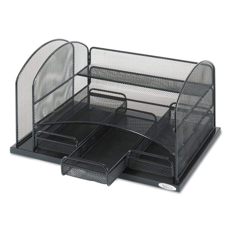 Safco Onyx Organizer With 3 Drawers Black