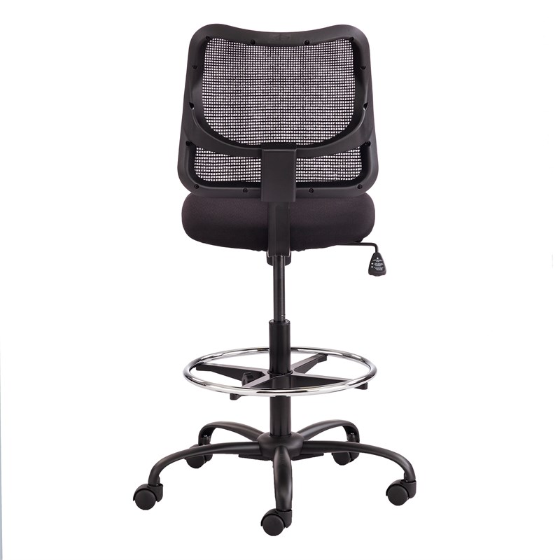 Safco Vue Extended Height Mesh Swivel Office Desk Chair in Black