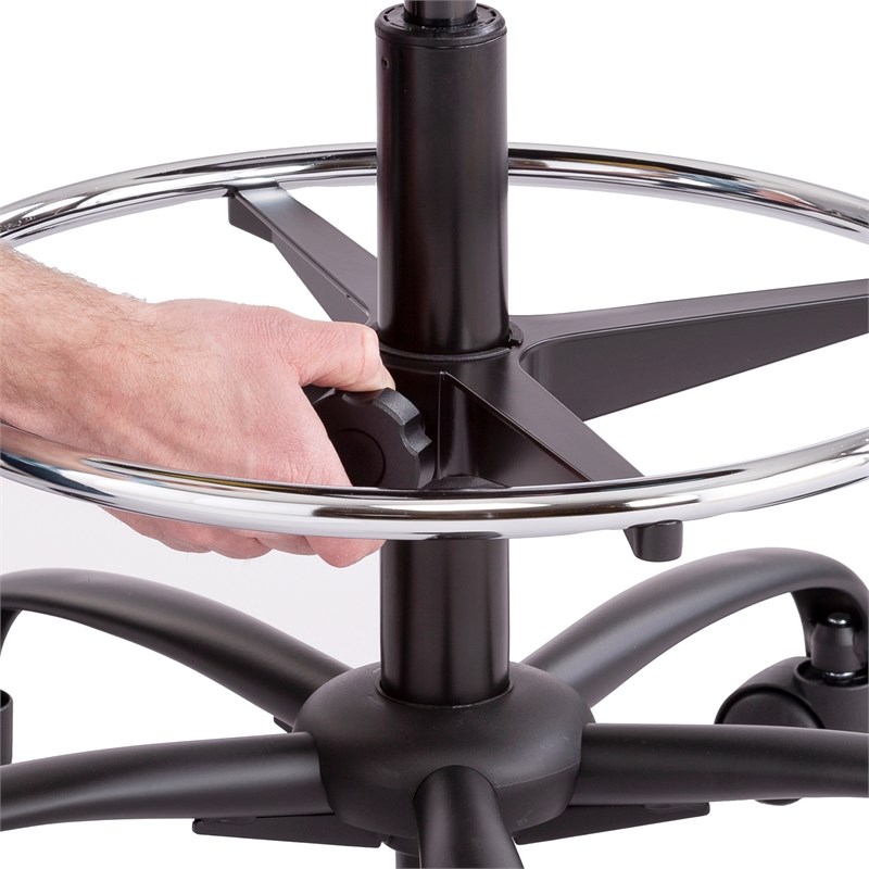 Safco Vue Extended Height Mesh Swivel Office Desk Chair in Black