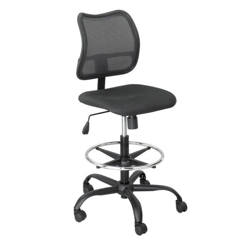 Safco Vue Extended Height Mesh Swivel Office Desk Chair in Black