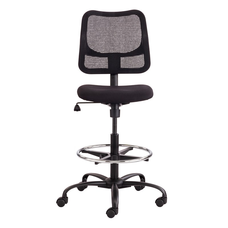 Safco Vue Extended Height Mesh Swivel Office Desk Chair in Black