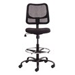 Safco Vue Extended Height Mesh Swivel Office Desk Chair in Black