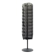 Safco Onyx 360 Degree Rotating Steel Mesh Magazine Stand in Black
