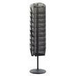 Safco Onyx 360 Degree Rotating Steel Mesh Magazine Stand in Black