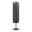 Safco Onyx 360 Degree Rotating Steel Mesh Magazine Stand in Black