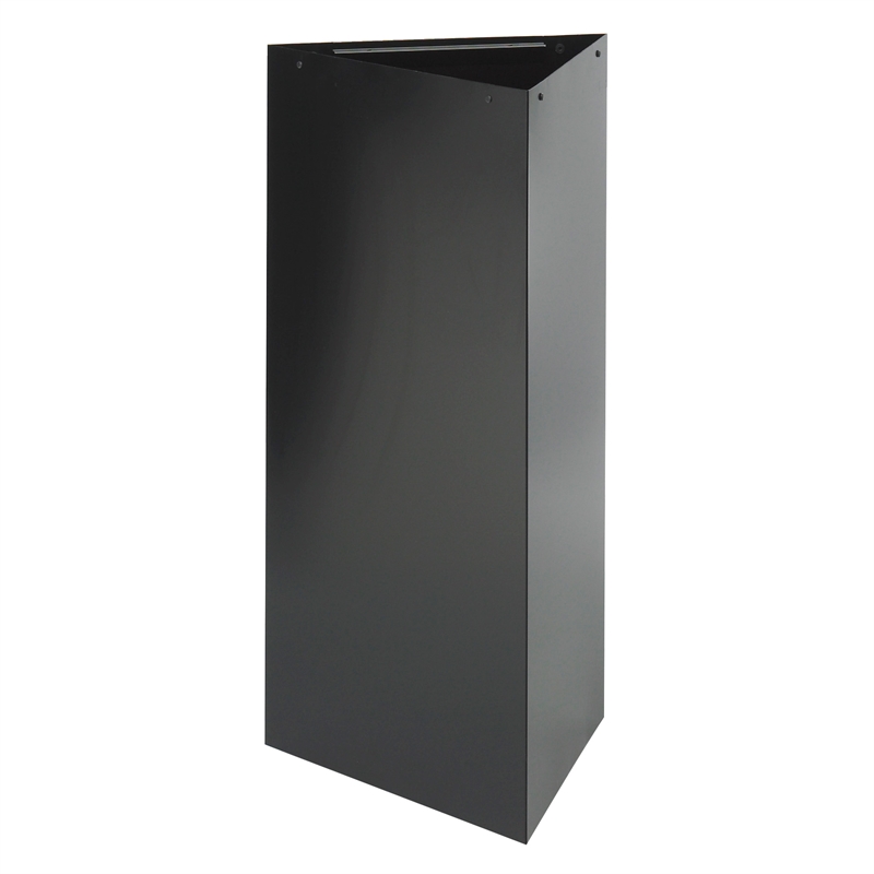 Safco Trifecta Modern Metal Recycling Receptacle in Black