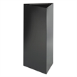 Safco Trifecta Modern Metal Recycling Receptacle in Black