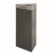 Safco Trifecta Modern Metal Recycling Receptacle in Black