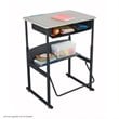 3 Piece Set Student Desk with Book Box and File Organizer and Chair