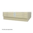Safco 5 Drawer Flat File Cabinet with Closed Base in Brown