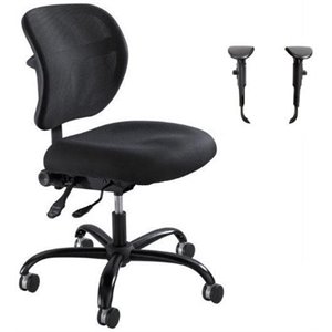 safco 1 mesh big and tall office chair with alday arm set in black