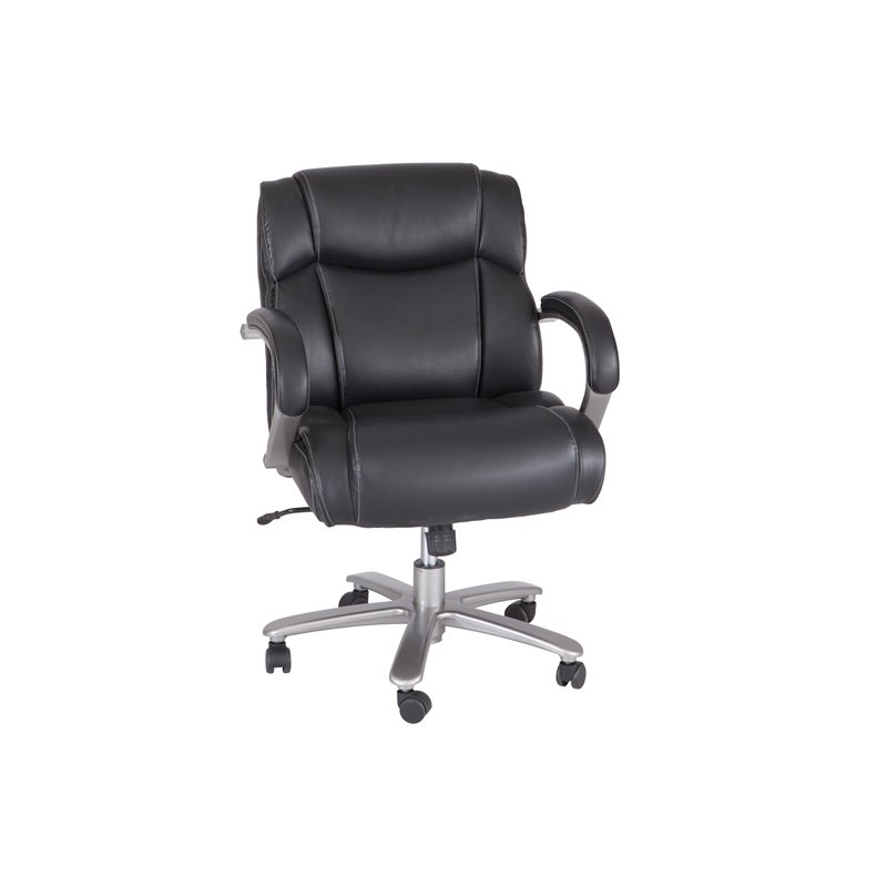 Safco Lineage Big n Tall Mid Back Task  3504BL 350 lb CapacityBlack