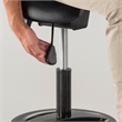 Safco Twixt Saddle Seat Stool Sitting Height 3005BV Black Vinyl