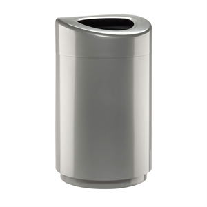Safco Products Open Top Trash Receptacle with Liner 9920BL Black