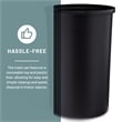 Safco Products Open Top Trash Receptacle with Liner 9920BL Black