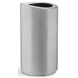 Safco Products Open Top Trash Receptacle with Liner 9921BL Black