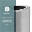 Safco Products Open Top Trash Receptacle with Liner 9921BL Black