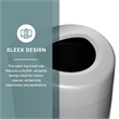 Safco Products Open Top Trash Receptacle with Liner 9921BL Black
